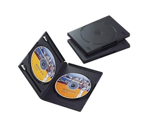 DVDトールケース 両面収納（3枚パック・ブラック） CCD-DVD04BK