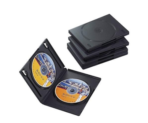 DVDトールケース 両面収納（5枚パック・ブラック） CCD-DVD05BK