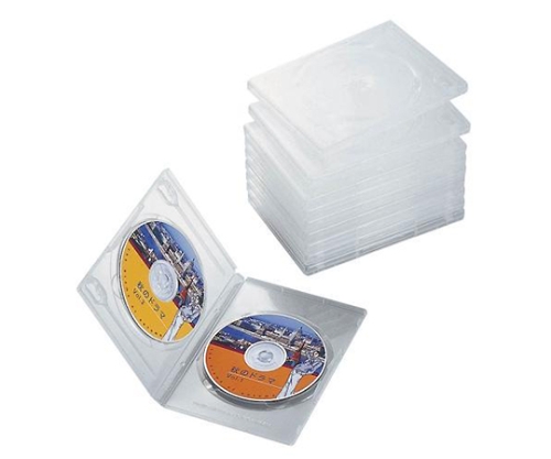 DVDトールケース 両面収納（10枚パック・クリア） CCD-DVD06CR