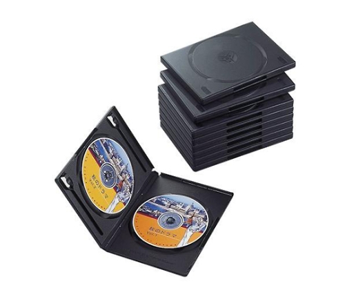 DVDトールケース 両面収納（10枚パック・ブラック） CCD-DVD06BK