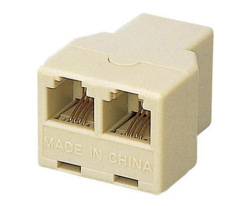 モジュラ2分岐延長アダプタ(ベージュ)