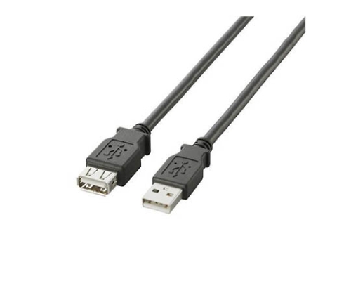 USB2.0延長ケーブル A-Aメスタイプ ノーマル 0.5m ブラック U2C-E05BK