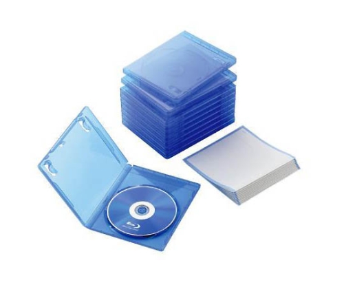 ブルーレイディスクケース 1枚収納 10パック クリアブルー