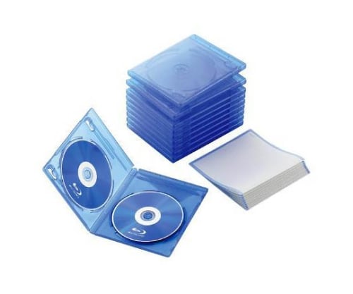 ブルーレイディスクケース 2枚収納 10パック クリアブルー