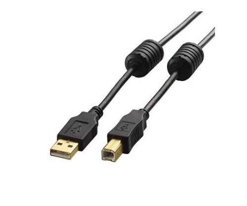 USB2.0ケーブル A-Bタイプ フェライトコア付 3m ブラック
