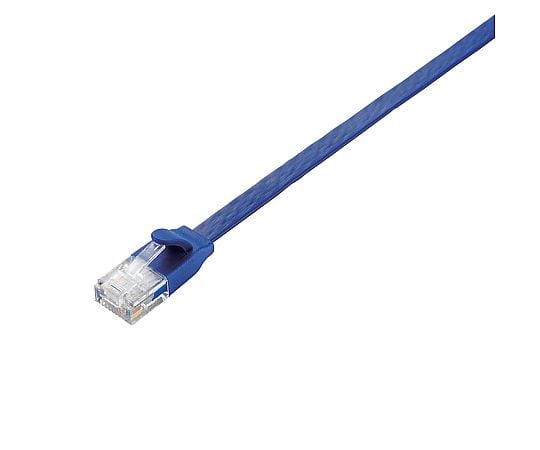 LANケーブル CAT6A フラット 0.3m ブルーメタリック LD-GFA BM03