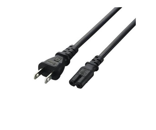 ノートPC電源ケーブル　2pin-2pin　ストレート　2m