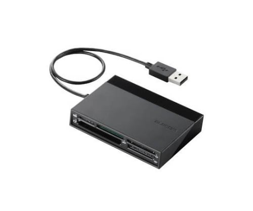メモリリーダライタ USBハブ付 SD+MS+CF+XD ブラック MR-C24BK