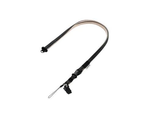 携帯用ストラップ 落下防止クリップ付き ブラック