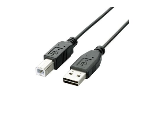 USB2.0ケーブル リバーシブルコネクタ A-Bタイプ ノーマル 2m ブラック