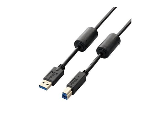 USB3.0ケーブル A-Bタイプ フェライトコア 3m ブラック
