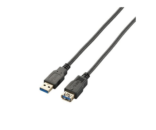 USB3.0ケーブル A-A延長タイプ スタンダード 1m ブラック
