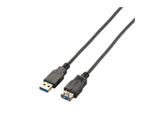 USB3.0ケーブル A-A延長タイプ スリム 1m ブラック