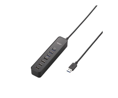 USBHUB3.0 マグネット セルフパワー 7ポート ブラック