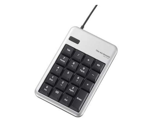 テンキーパッド TK-TCM012 Mサイズ メンブレン USB 2.0 HUB付 シルバー