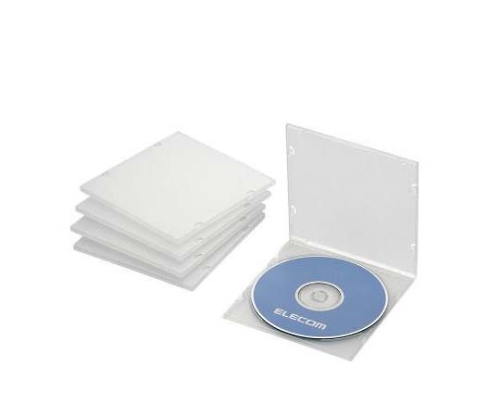 CD DVDスリムPPケース 1枚収納 5パック クリア CCD-JPCS5CR