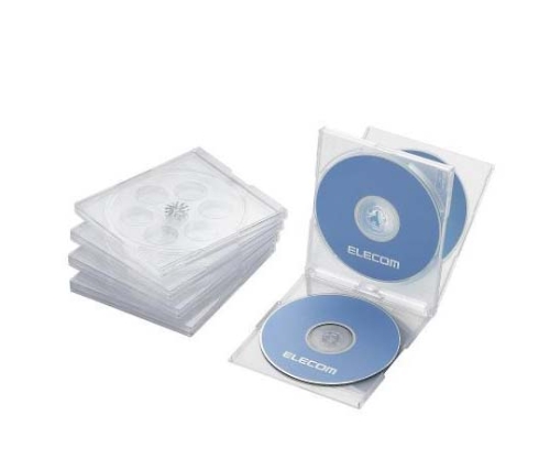 CD DVDプラケース 4枚収納 5パック クリア CCD-JSCNQ5CR