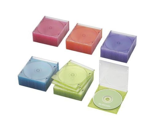 CD DVDスリムプラケース 1枚収納 50パック アソート