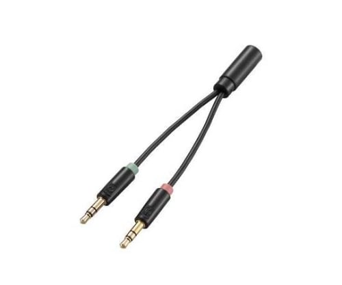 4極プラグメス-3極φ3.5mmステレオミニプラグ変換コネクタ