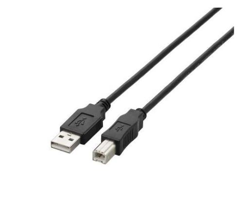 USB2.0ケーブル A-Bタイプ ノーマル 2m ブラック