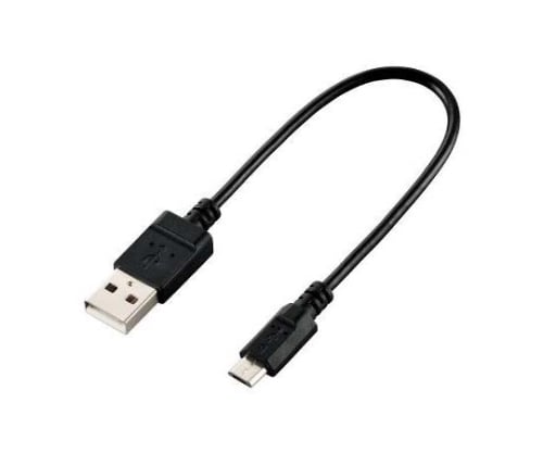 microUSBケーブル USB2.0 エコパッケージ 0.15m ブラック