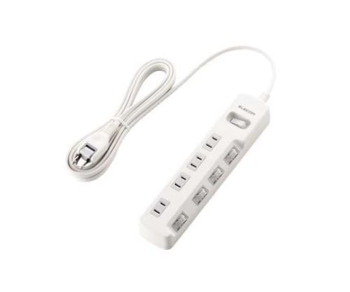 省エネタップ　一括＆個別スイッチ　4個口　3m　ホワイト