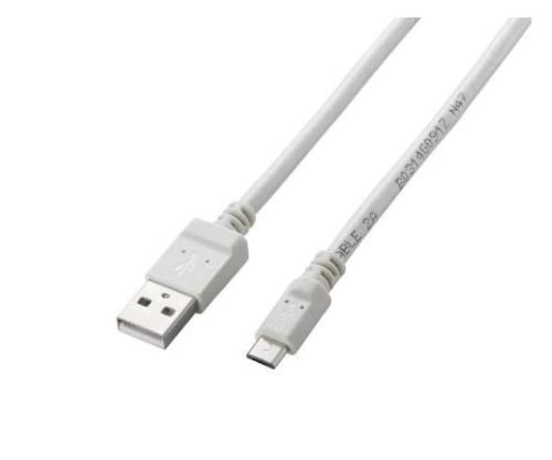 microUSBケーブル 2A出力 スタンダード 通信・充電 1.2m ホワイト