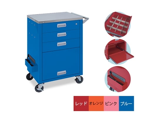 救急M1型カート 幅69×奥行43×高さ92㎝ ブルー