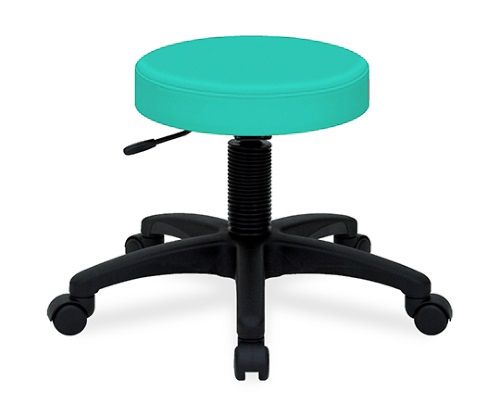 ホスピタルチェアー 座面直径36×座高42～50㎝ ライトグリーン