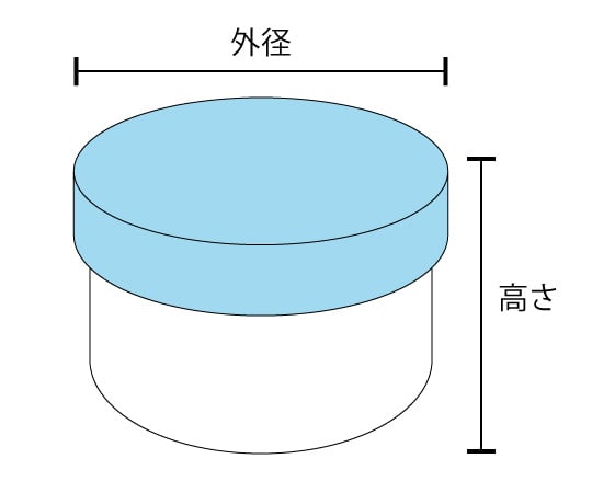 61-3736-96 軟膏容器「プラ壷Ａ－５号」５５mL ５０個 透明 611500