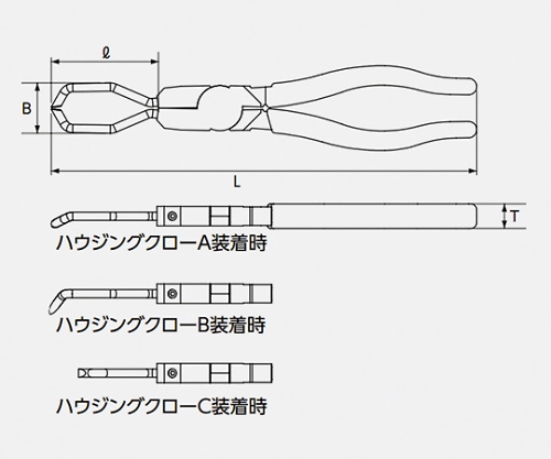 61-3871-31 コネクタハウジングプライヤ AD101 【AXEL】 アズワン