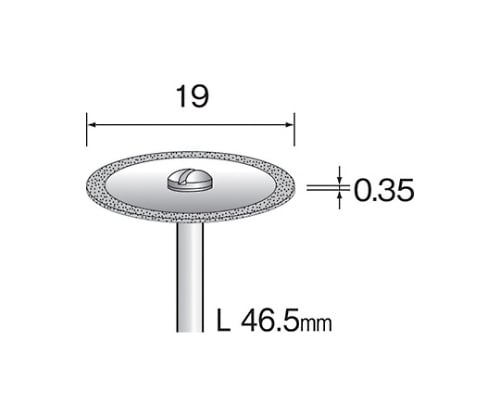電着ダイヤモンドカッティングディスク　１９ｍｍΦ×シャンク径３．０ｍｍ