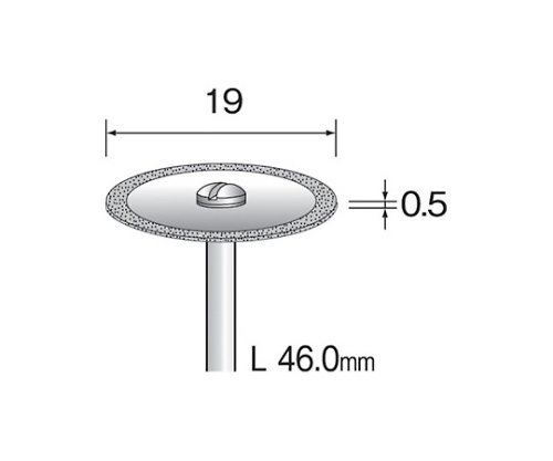 電着ダイヤモンドカッティングディスク　１９ｍｍΦ×シャンク径３．０ｍｍ