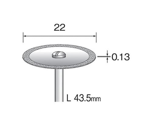 61-3880-92 電着ダイヤモンドカッティングディスク ２２ｍｍΦ×シャンク