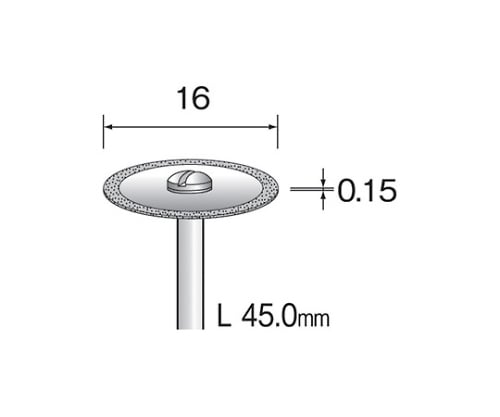 電着ダイヤモンドカッティングディスク　１６ｍｍΦ×シャンク径３．００ｍｍ
