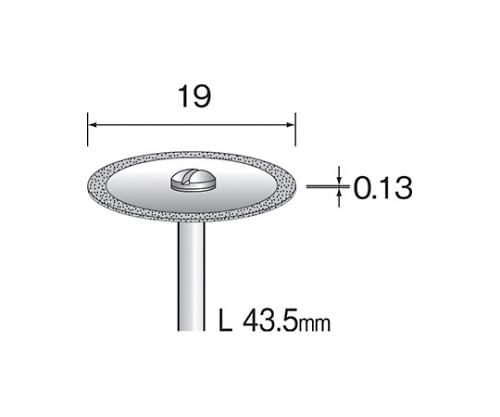 電着ダイヤモンドカッティングディスク　１９ｍｍΦ×シャンク径２．３４ｍｍ