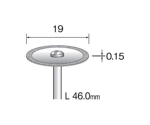 電着ダイヤモンドカッティングディスク　１９ｍｍΦ×シャンク径２．３４ｍｍ