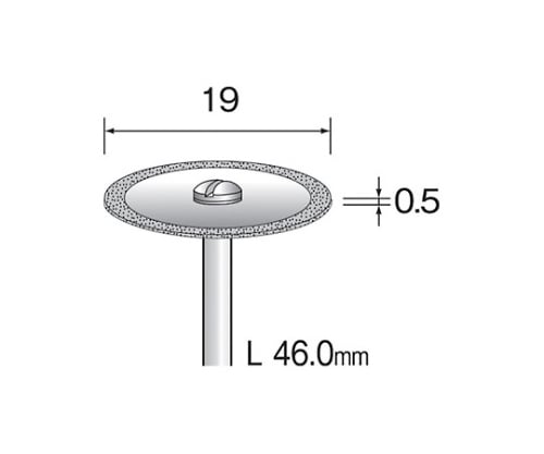 電着ダイヤモンドカッティングディスク　１９ｍｍΦ×シャンク径２．３４ｍｍ