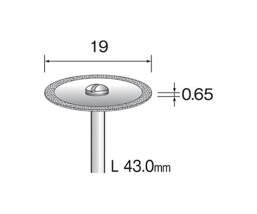 電着ダイヤモンドカッティングディスク　１９ｍｍΦ×シャンク径２．３４ｍｍ