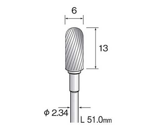 素晴らしい価格 (未使用品)超硬カッター （8本入） φ6軸 工具