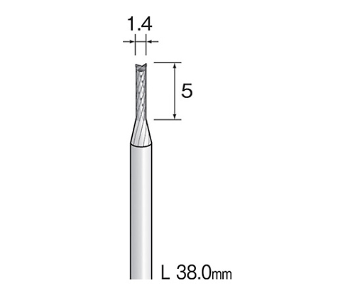 ＣＢカッター（クロス）　刃先：Φ1.4×5 軸径：3.175