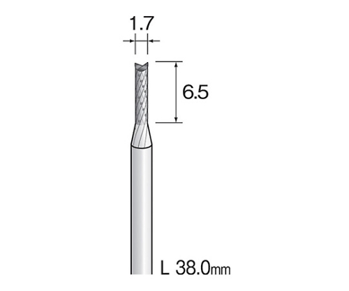 ＣＢカッター（クロス）　刃先：Φ1.8×6.5 軸径：3.175