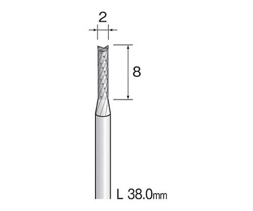 ＣＢカッター（クロス）　刃先：Φ1.9×8 軸径：3.175