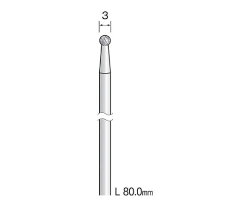 ロングシャフト超硬カッター（クロスカット）　刃先：Φ3 軸径：3