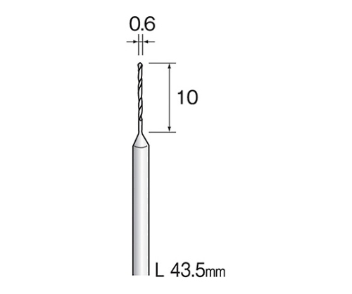 61-3890-35 ツイストドリル ハイス ０．５ｍｍΦ （１０個） KA1111