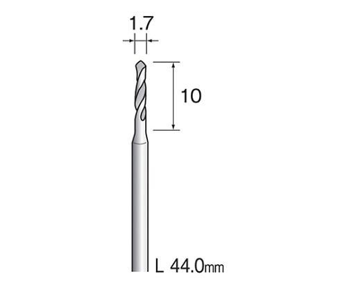 ツイストドリル　ハイス　１．７ｍｍΦ　（１０個）