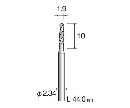 ツイストドリル　ハイス　１．９ｍｍΦ　（１０個）