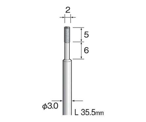 電着ダイヤモンドコアドリル　２ｍｍΦ