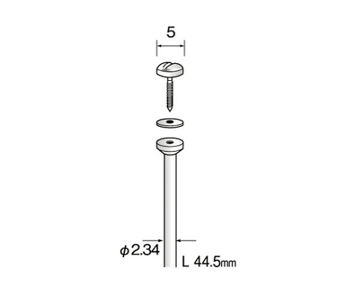 61-3891-25 マンドレール Φ５ｍｍ （１０個） PA1001 【AXEL】 アズワン