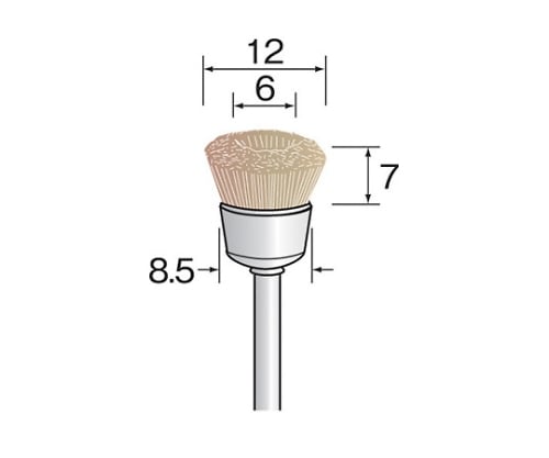 山羊毛ブラシカップ　ソフト　白　（１０個）